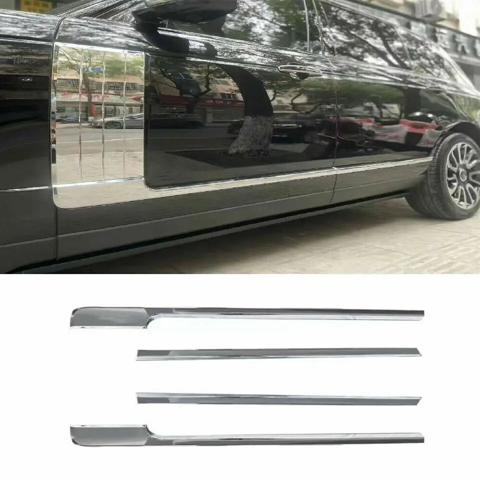 6-Piece Gloss Black Door Side Molding Trim Kit For Range Rover L405 2013-2022