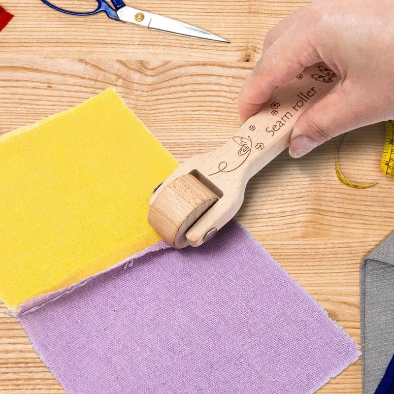 Quilting Seam Roller Wood Roller Presser For Quilting Practical Wheel Accessories To Quilt Rip Stitchs Sew Leathers Fabrics And