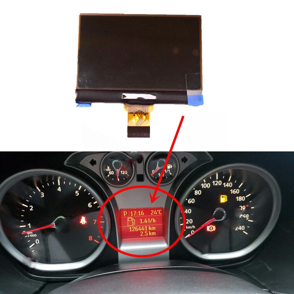 Newest Plug-And-Play Black LCD Display Screen For Ford Focus C-Max Instrument Cluster Dashboard 2007-2013