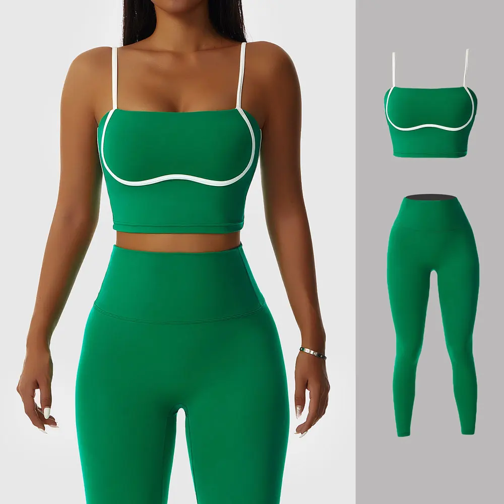 Ensemble de tenues de gym soutien-gorge de sport à demi-col Uni de yoga Leggings  ensembles deux pièces vêtements de sport vêtements pour Femme - Chine  Vêtements de sport et vêtements actifs pour