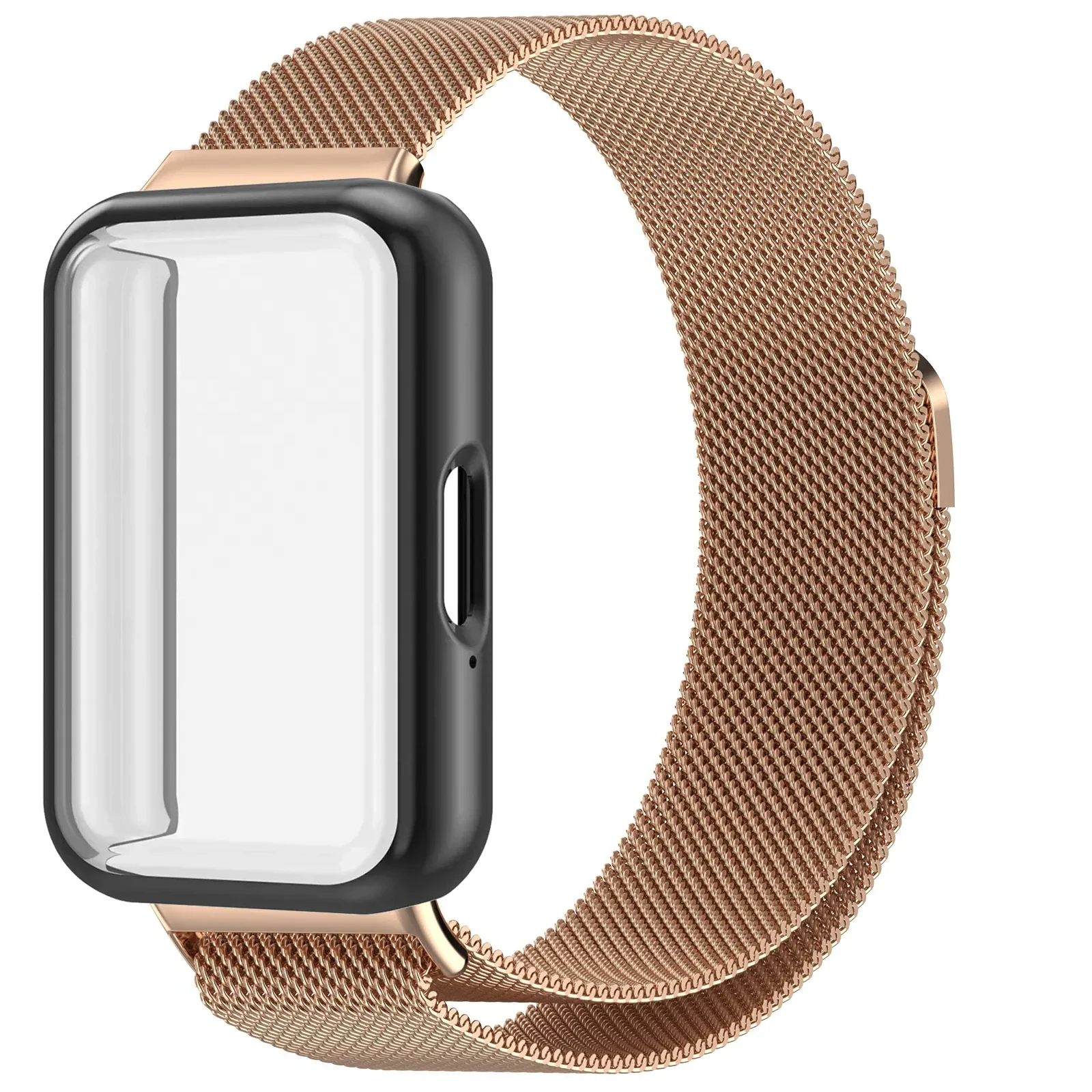 Milanese Loop Strap with Magnetic Wristband and Screen Protector Cover