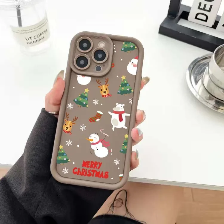 Festive Snowman & Santa Claus Silicone Phone Case - Christmas Edition