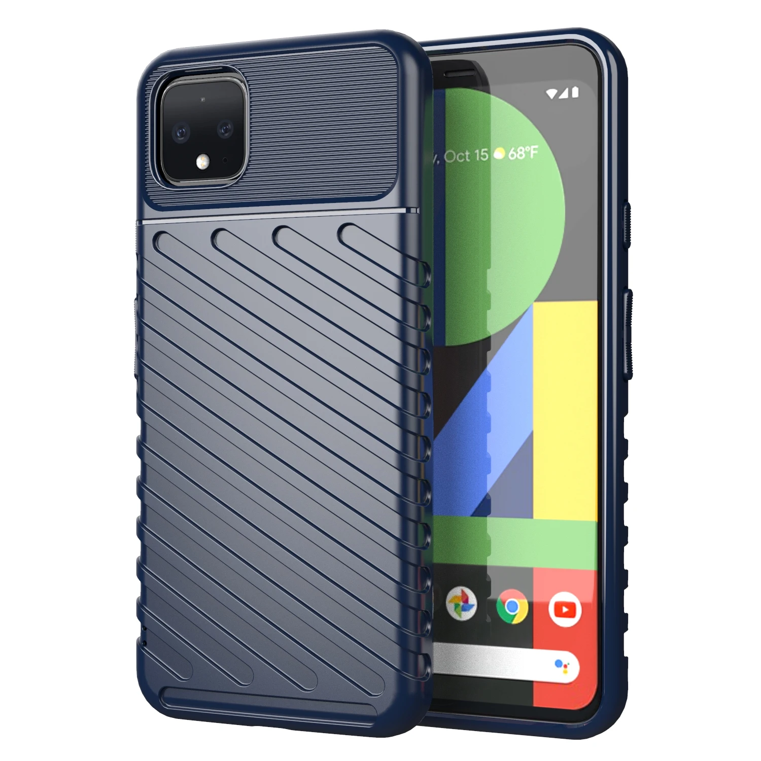 Fashion Non-Slip Thunder Case For Google Pixel 4 XL 4a 5g Shockproof Half-wrapped Cover for pixel 4 4xl 4a Full Protect Cases