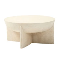 Table basse d'extérieur blanche crème française, design moderne, Table d'appoint ronde créative, meubles de salon pour la maison 6