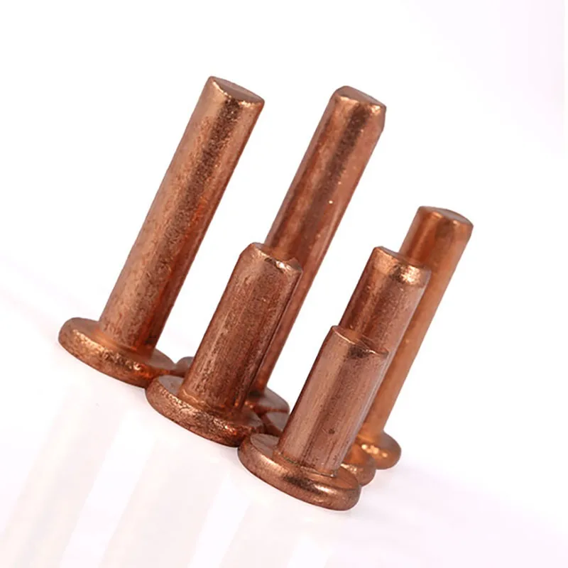 M3 Copper Flat Head Rivets 30pcs Flat Head Solid Copper Rivets rivets and fasteners,rivets and screws