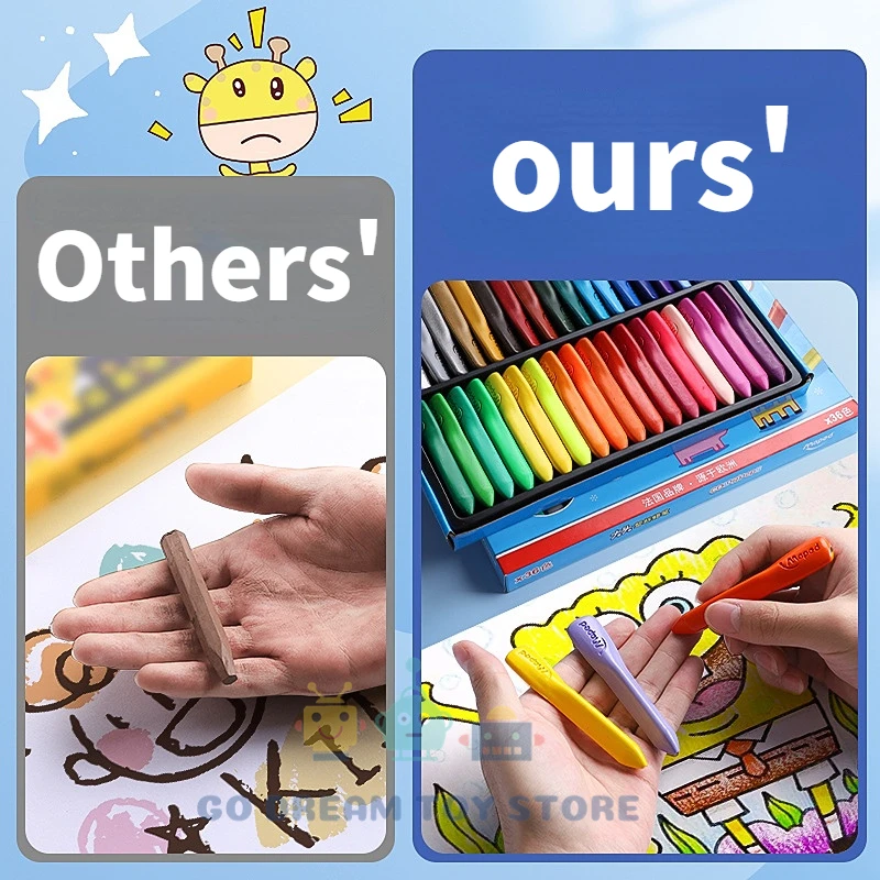 24/12PCS Colorful Crayons Safe Non-Toxic Drawing Toys For Children Graffiti Coloring Pencil Pen Painting Students Stationery 5
