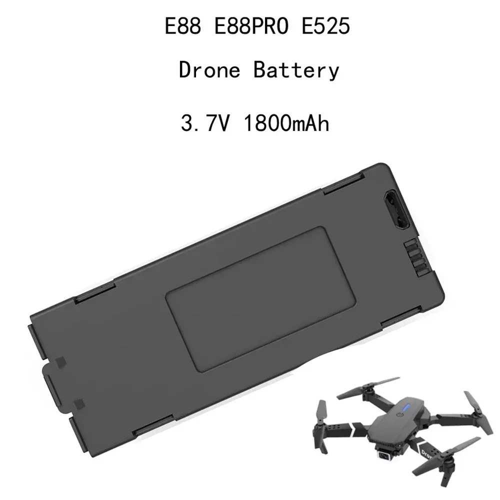 Détail d'une batterie drone 3.7V 1800mAh avec connecteur JST visible