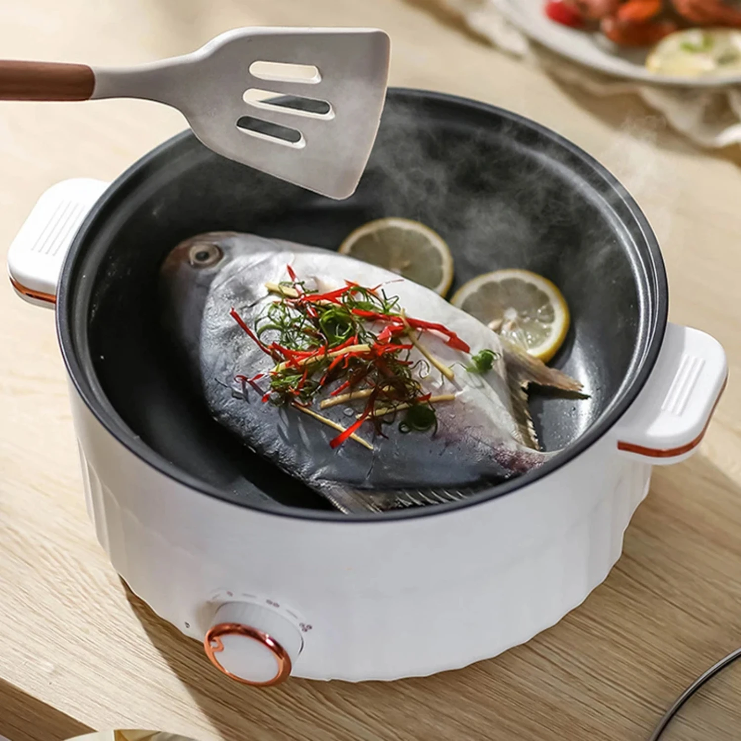 NEW Versatile, efficient, and convenient double layer multi cooker with EU plug-the perfect kitchen appliance for homes an