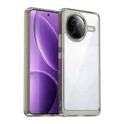 Colorful Transparent TPU Protective Phone Case - Clear Design for Poco F7 Pro (GRAY)