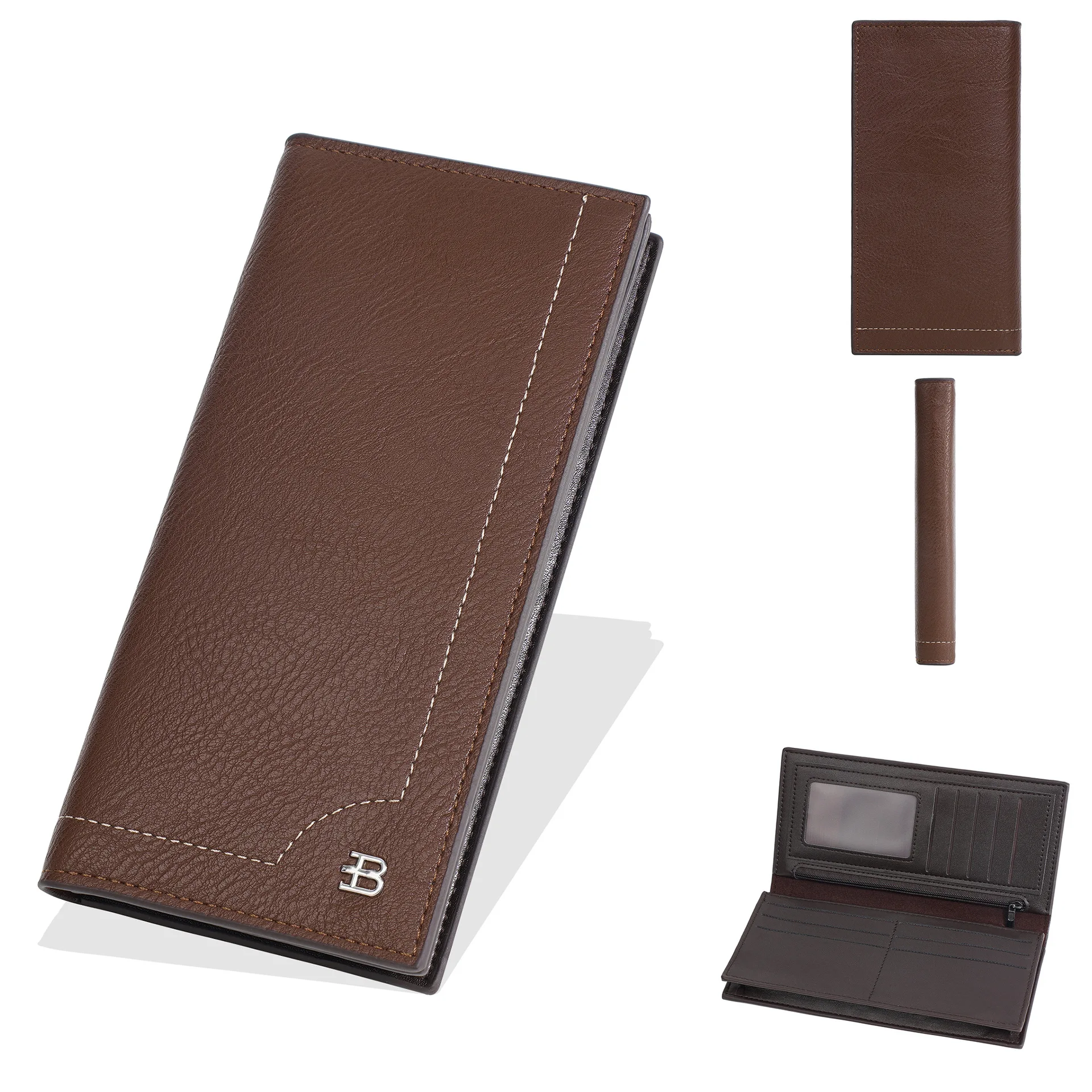 1Pcs Large-Capacity Men's Long Wallet with Zipper Coin Pocket, Multiple Card Slots, Multifunctional Business Wallet, Business Casual Travel Portable Gift