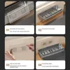 Sink Drain Rack With Hanging Rod Rust-Proof Sponge Holder Faucet Storage Soap Drainer Towel Racks Organizer Kitchen Accessories 3