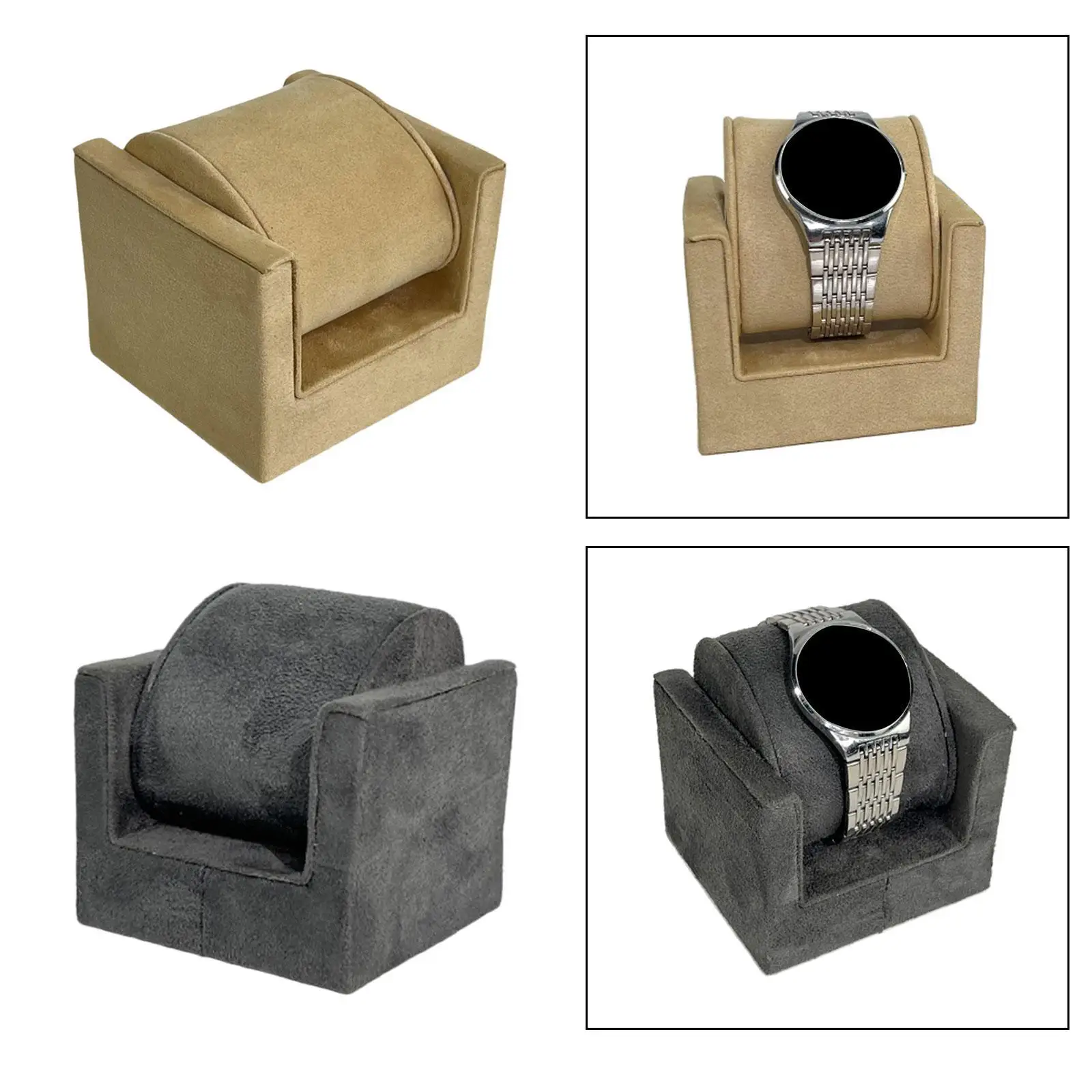 Watch Display Stand Velvet Bangle Holder Organizer for Countertop Store Home
