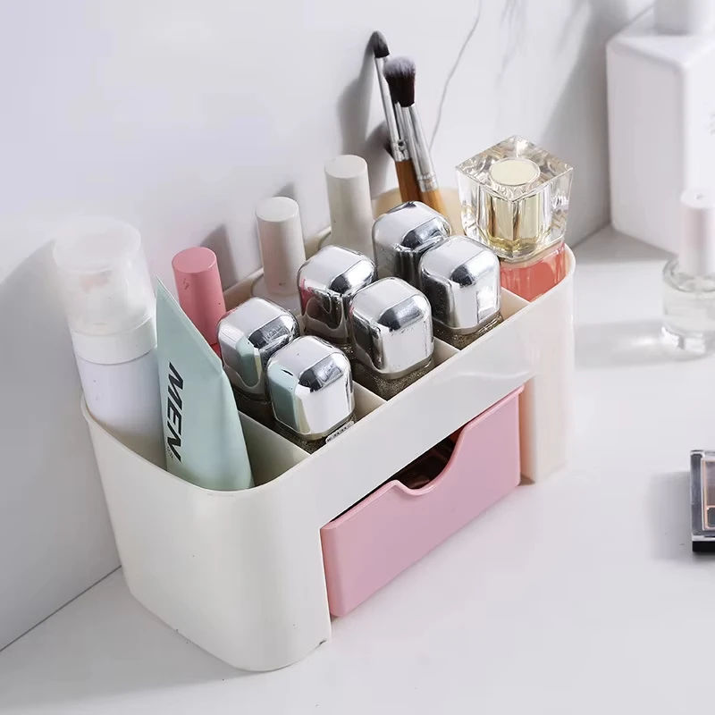 Double Layer Plastic Makeup Organizers Storage Box Cosmetic Drawers Jewelry Display Box Case Desktop Container Boxes Organizer 5