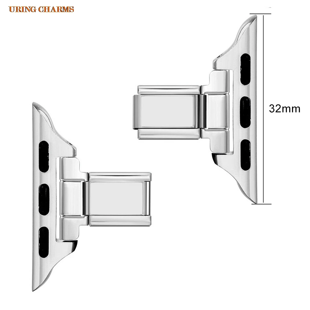 URING Passend für 9 mm italienisches Charm-Link-Bild, individueller Smart-Uhrenarmband-Anschluss, Edelstahl-Armband, Schmuck, DIY-Herstellung – Detail 8