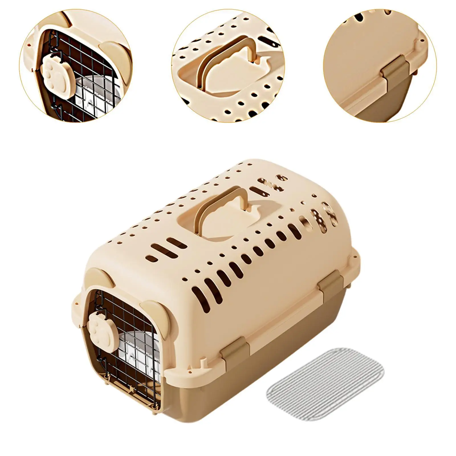 Pet Carrier Hard Sided Pet Transport Cage Breathable Multifunction Supplies