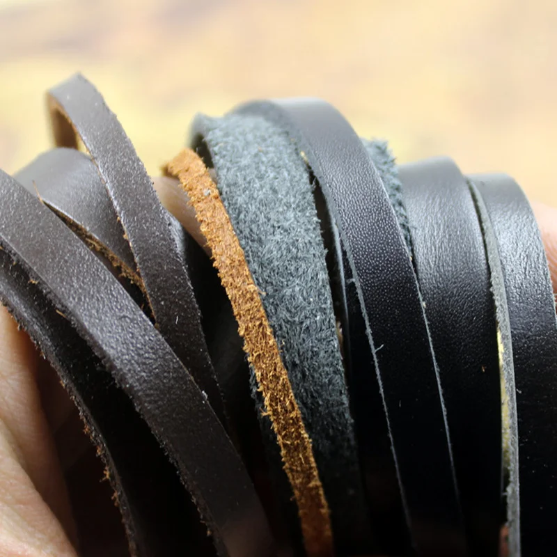 2 Meter flache Lederschnüre Seilschnur für DIY Armbänder Halsketten geflochtene Handwerk Schmuckherstellung Zubehör Zubehör Erkenntnisse – Detail 2