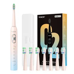 Premium Ultrasonic Electric Toothbrush Set with Multiple Cleaning Modes (Light Blue Set)