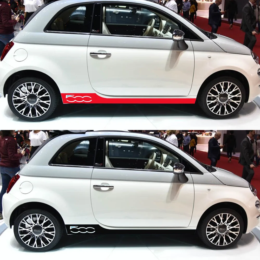 2pcs Car Sticker For Fiat 500L Sport Edition Stripes Auto Body Film Car  Both Side Vinyl Decals Exterior Accessories - AliExpress