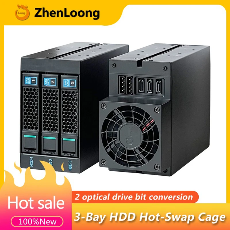Hot Swap Gaiola do Disco Rígido Móvel 3.5-polegada Ssd Sata Hdd Gabinete Rack de Armazenamento de Dados para Dois 5.25-polegada Posição da Unidade Óptica 3-bay