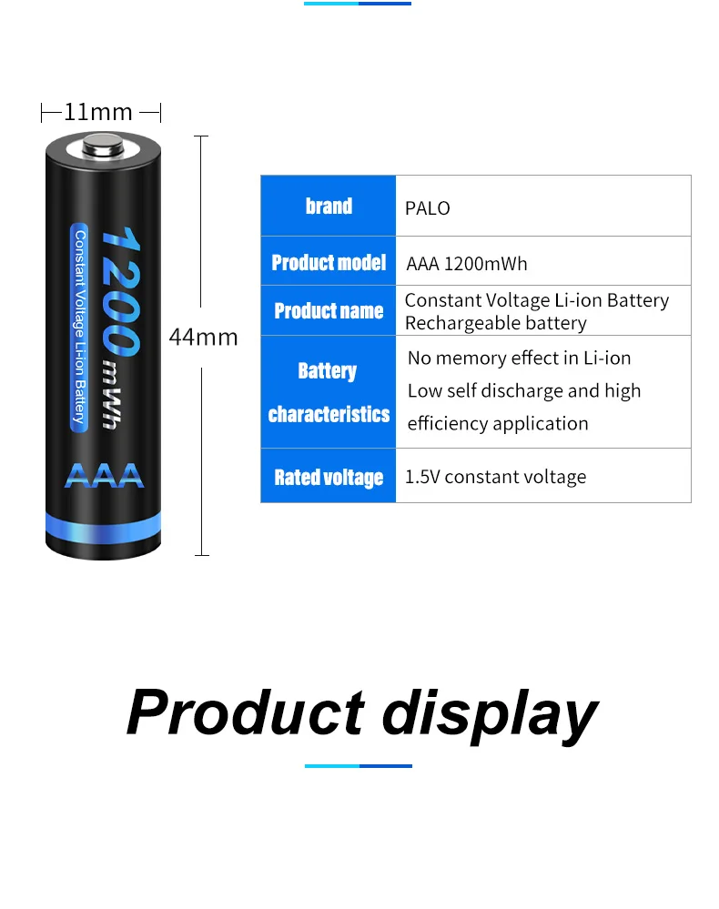 camera battery CITYORK 1.5V AAA Lithium Battery 1200mWh 1.5V AAA 3A Li-ion Rechargeable Battery For Remote Control Mouse Small Fan Electric Toy lithium battery pack