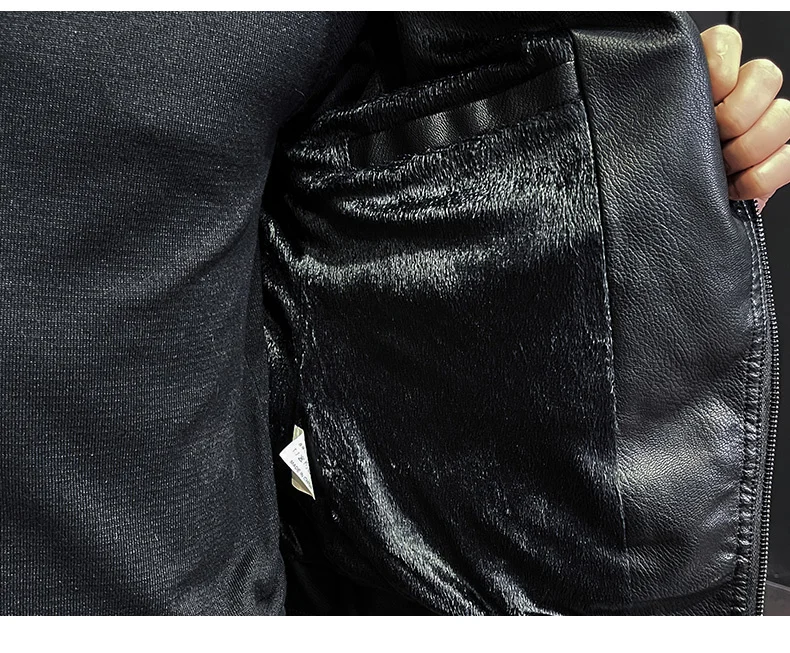 Suit Vintage Plus Velvet PU Leather Jacket Casual Blazer Men's Slim Fit Leather Jacket Streetwear Man Outerwear Leather Jackets