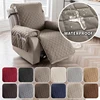 1 Seater Waterproof Quilted Anti-wear recliner sofa covers Pet Dog  Sofa Mat Solid Color Sofa Covers 1