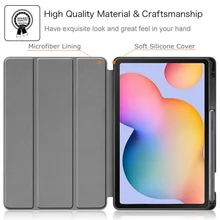

2022 New Soft Silicone Smart Case For Samsung Galaxy Tab S6 Lite 10.4 SM-P610 P615 Tablet Capa Cover With Pencil Holder Funda