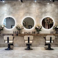 LUVODI Intelligent Illuminate Big Round Mirror for Bathroom Touch Screen Dimmable Anti-fog Bathroom LED Light Mirror - Image 6