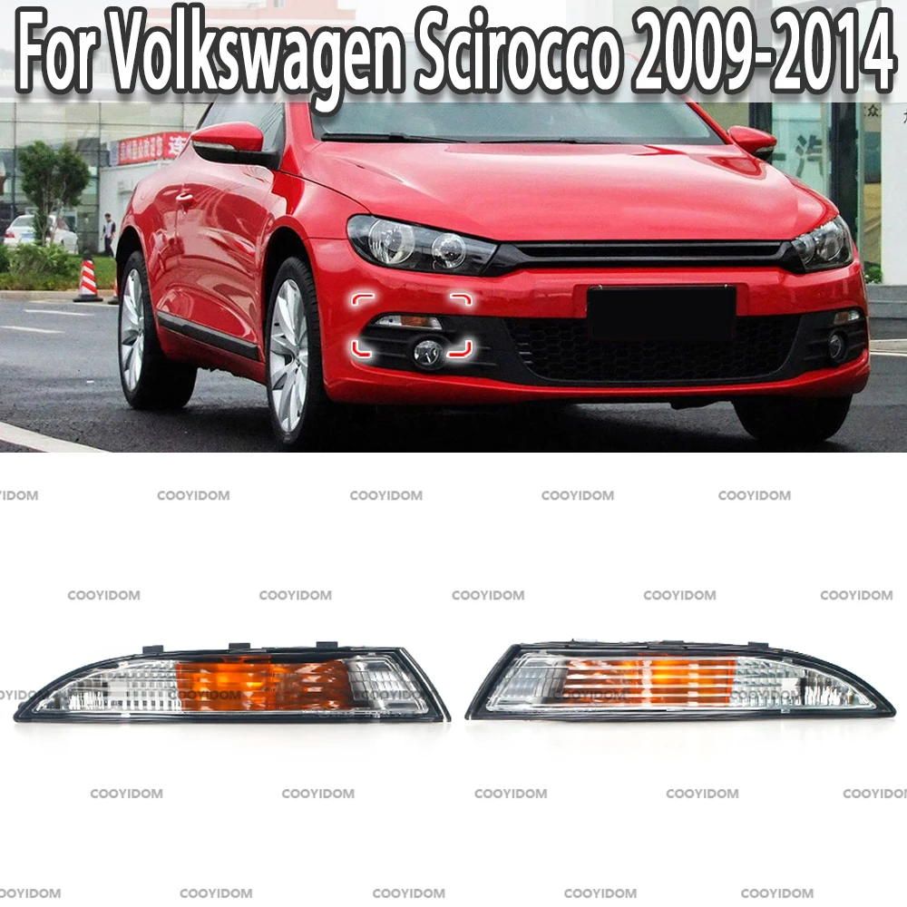 Car DRL Front Bumper Daytime Running Lamp Turn Signal Light For Volkswagen VW Scirocco 2009 2010 2011 2012 2013 2014