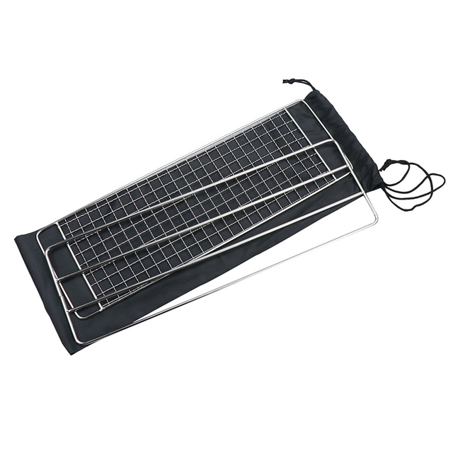 Steel BBQ Barbecue Grill Outdoor Camping Convenient Iron Table Barbecue Grill Portable Charcoal Grill Tool Accessories
