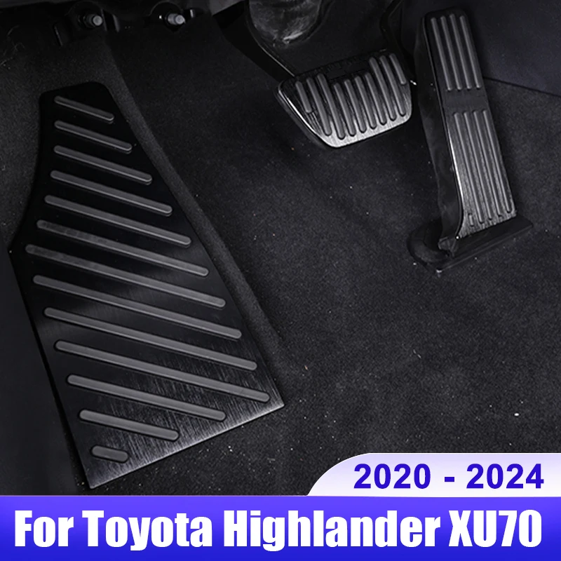

For Toyota Highlander XU70 Kluger 2020 2021 2022 2023 2024 Car Accelerator Brake Foot Rest Pedals Cover Non-slip Pad Accessories