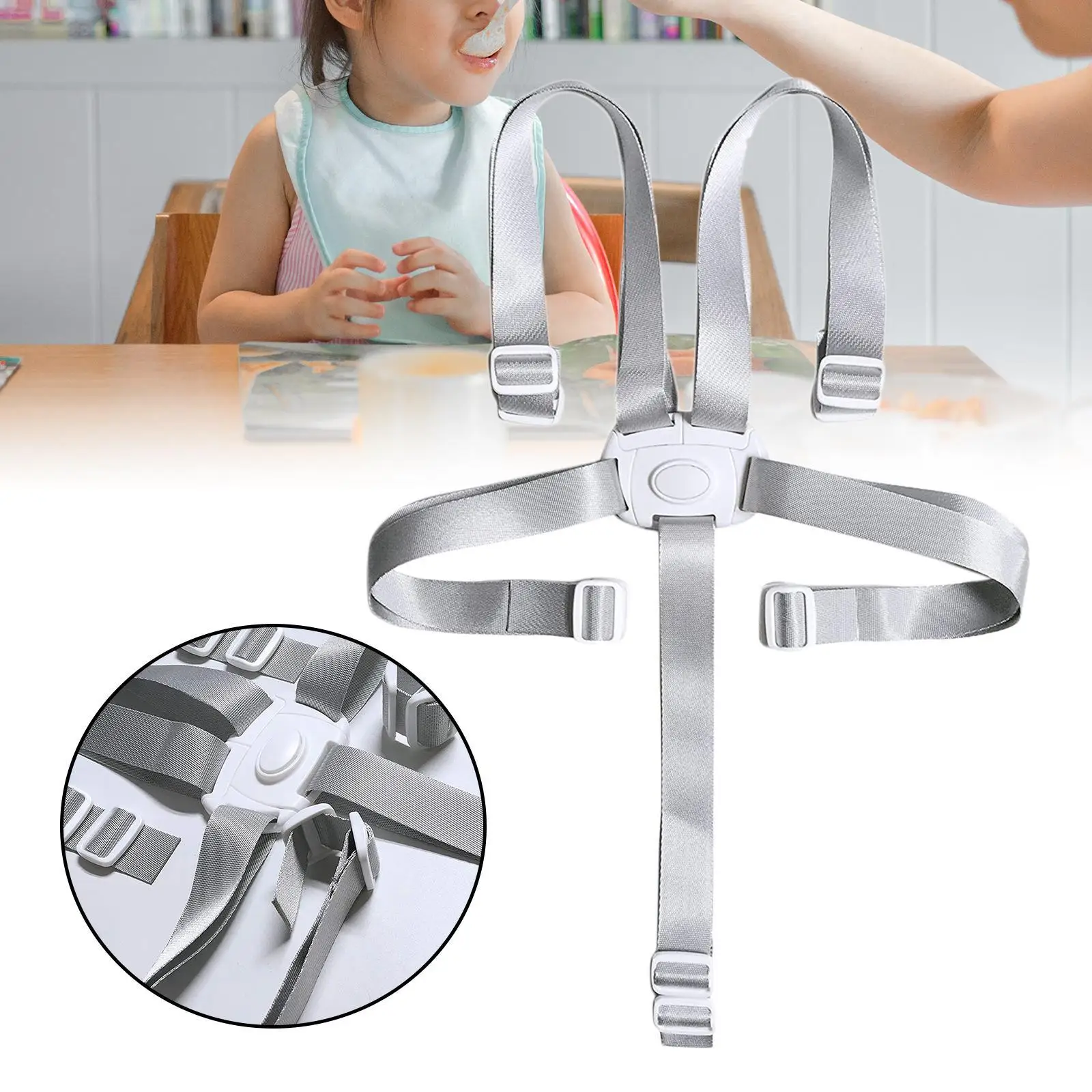 UniversalBabySafetyBelt5PointHarnessDiningFeedingChairBelts