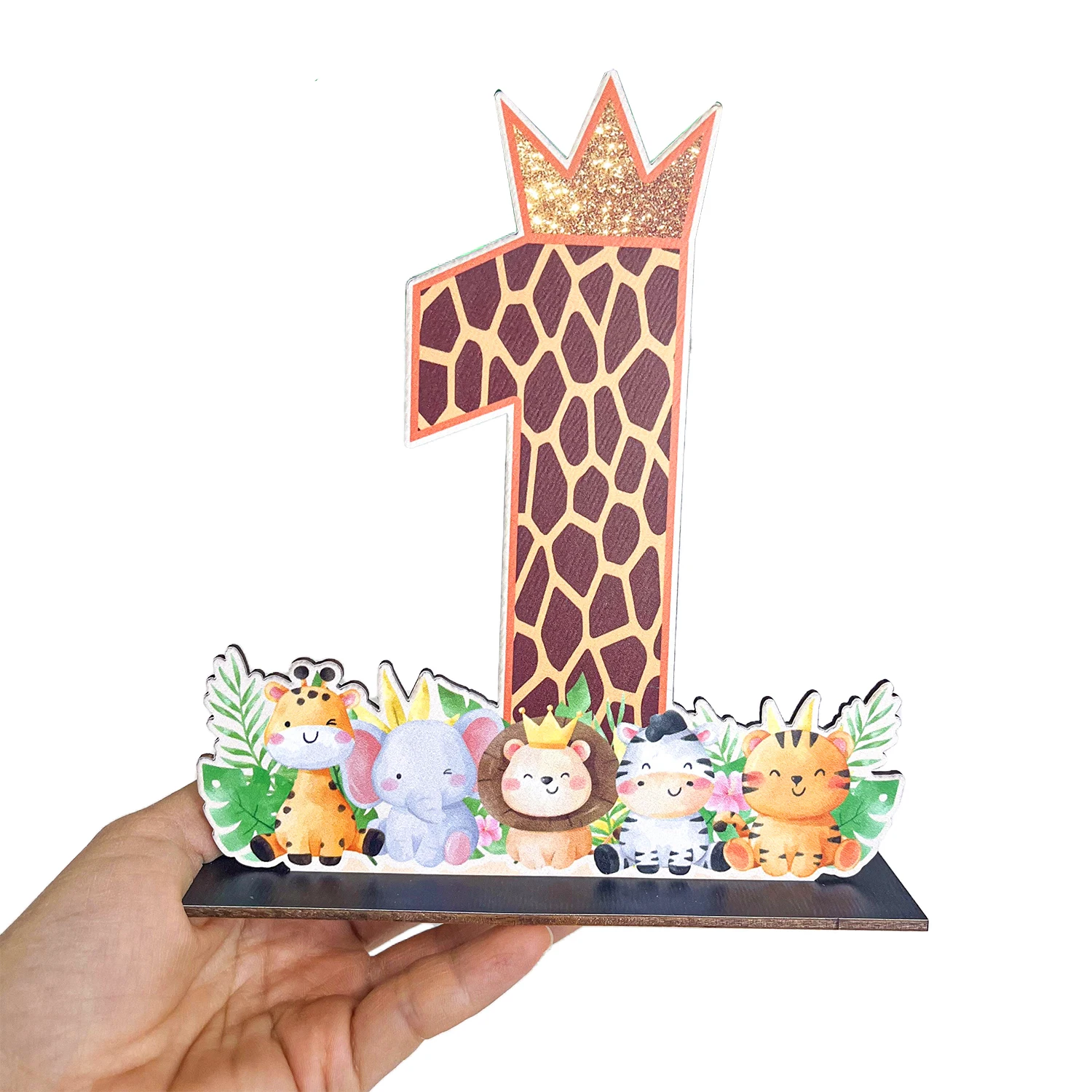 Wooden Ornaments 1PC Jungle Animal Theme for 1st Birthday Party Decor Baby Shower Photography Backdrop Table & Home Decoratio party photo props,wooden ornament