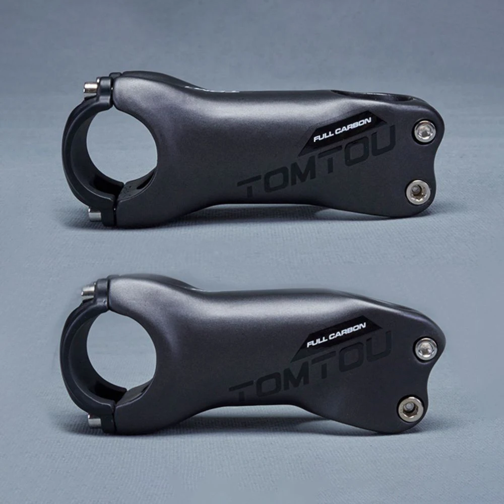 TOMTOU Mountain Bike Handlebar Seat Post Stem Carbon Fiber Handlebar Mountain Bicycle Handle Bar Sets Black Matte
