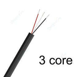 Premium Flexible Multi - Core Automotive Cable for LED Lights and Speakers - 12V (3 Core - Black)