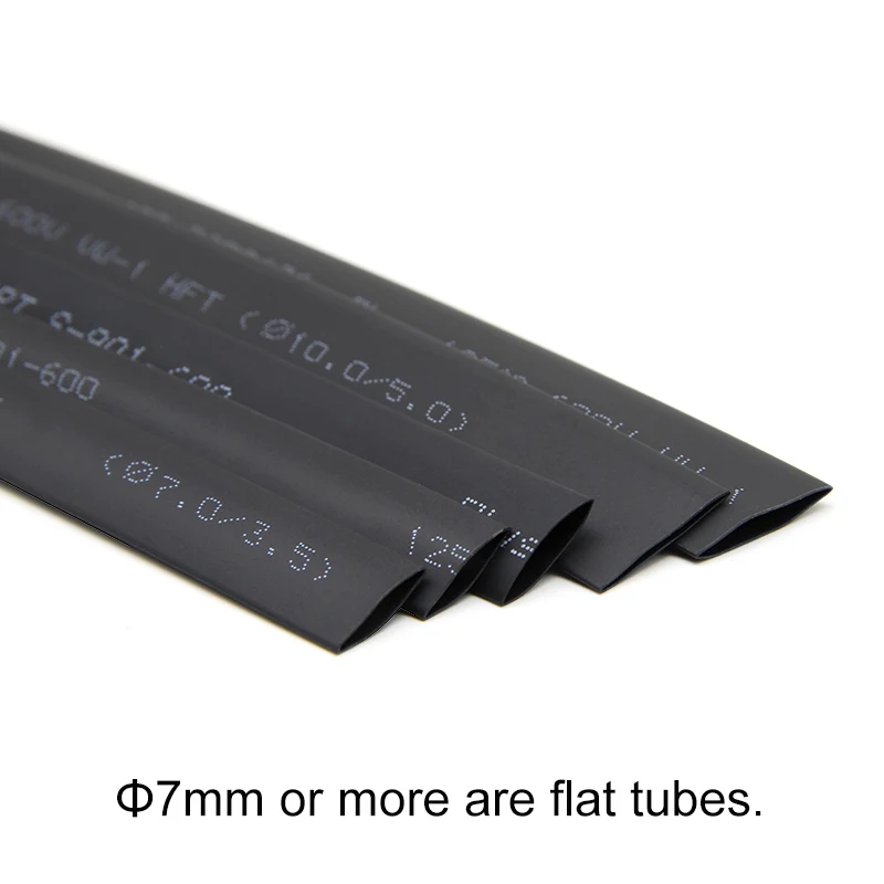1/5/10/25/50M nero 2:1 termoretraibile tubo termoretraibile tubo 0.6 ~ 210mm guaina avvolgere connettore fai da te riparazione isolamento per fili