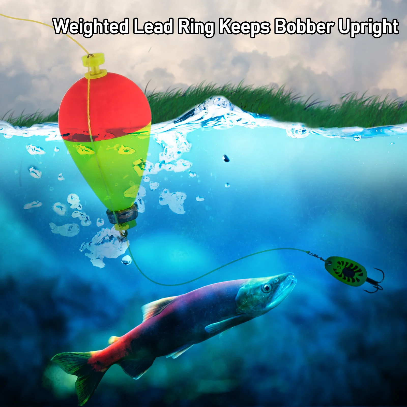 Fishing Float Weighted Fishing Bobbers 3pcs Fishing Weighted