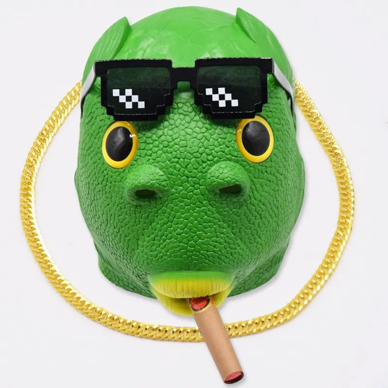 3 Pcs Set Sunglasses Necklace Cigar Party Festival Performance Mosaic Pixel Black Retro Gamer Robot Vintage Shade