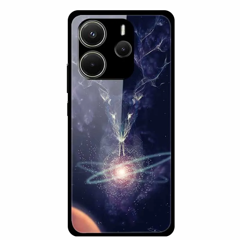 Luxury Tempered Glass Hard Back Phone Case Cover