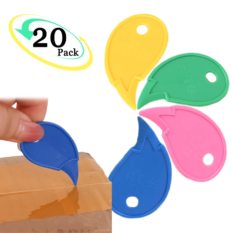 Portable Plastic Letter Opener Cutting Supplies Box Opener Keychain Slicer Unpacking Knife Mini Safety Package Cutter Tool utility knife,mail opener,unboxing knife,pocket folding knife,craft cutting knife