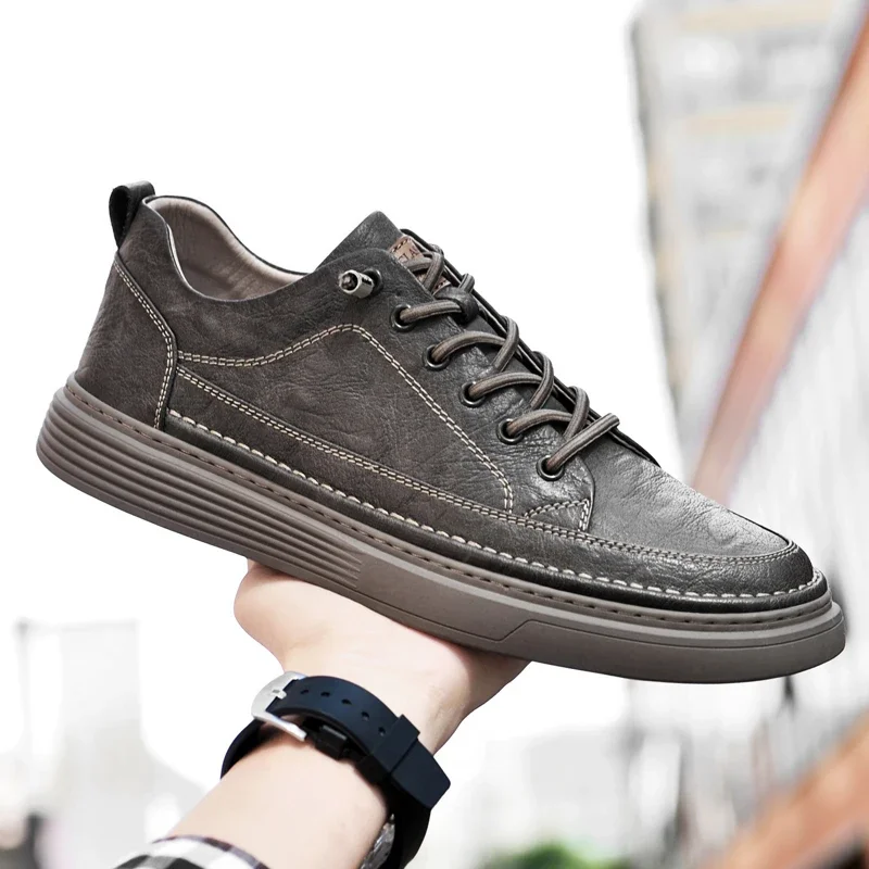Handmade Brand Men Casual Shoes Genuine Leather Men Flats Soft Oxford Shoes Luxury Quality Outdoor Sneakers mens shoes