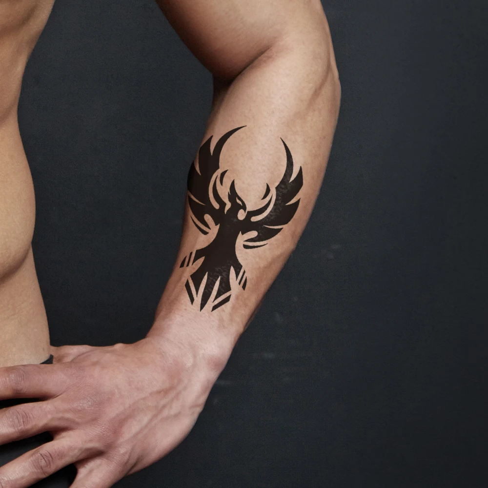 Waterproof Temporary Fake Tattoos Water Transfer Sticker Black Tribal Totem Eagle Dragon for Women Men Cool Makeup Sexy Body Art Tattoo Sticker Temporary Tattoos Makeup Stickers