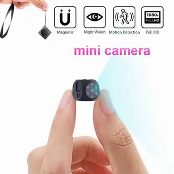 미니 카메라 1080P HD 나이트 비전 비디오 레코더, 광각 모션 감지, 자석 루프 녹화 카메라