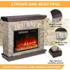 36"Electric Fireplace with Mantel,23 inch Electric Fireplace Insert,TV Stand Heater with Remote Control Timer LED Flame 3