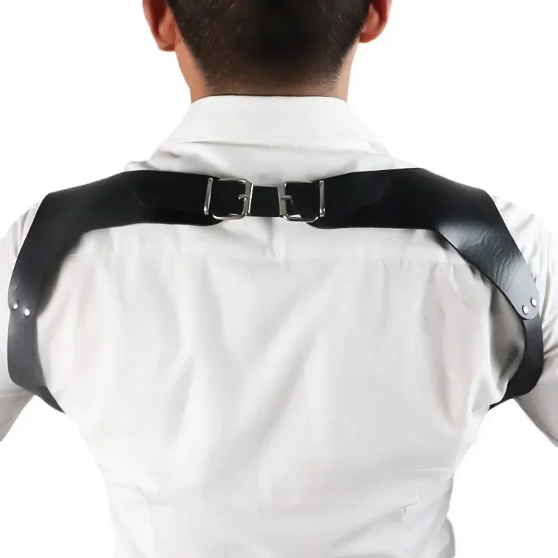 Suspenders Men's Pants Leather Adjustable Backpack Suspenders Men's Shoulder Straps Fashion Adult Belt