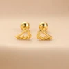 Fashion Wing Flower Heart Piercing Stud Earrings Simple Compact Cute Tragus Earings for Womens Minimalist Jewelry Accessories 3
