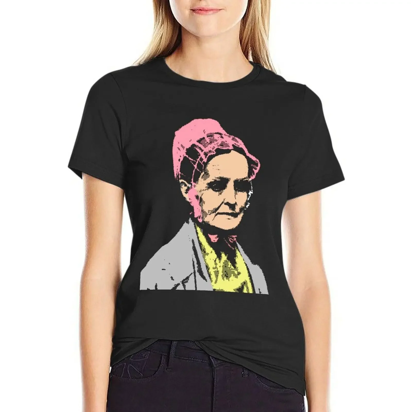

Футболка LUCRETIA MOTT, летние топы, забавные графические укороченные футболки для женщин
