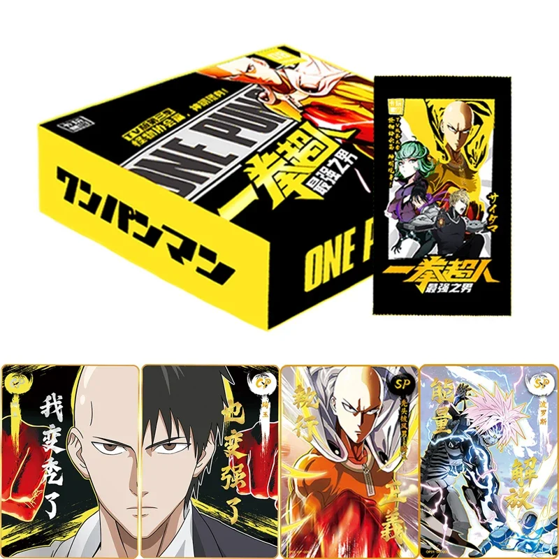 Original Japan Anime One Punch Man Card Figures Saitama Genos Card Bronze Barrage Flash Collection Card Battle Toy Gifts