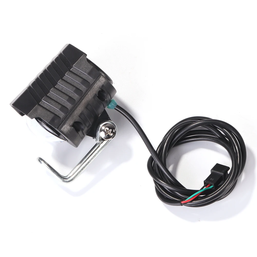 2 in 1 Electric Bike Light with Bell Motorcycle Headlight Ring Waterproof Electric Scooter Front Light Lamp with Horn