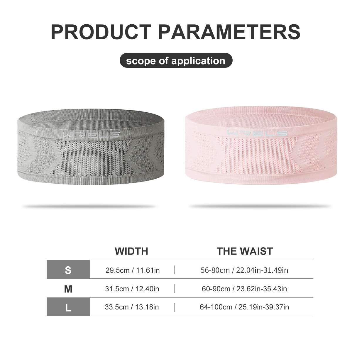 WRELS Invisible Professional Running Waist Bag Lightweight Mobile Phone Bags Portable Elastic Marathon Running Phone Sports